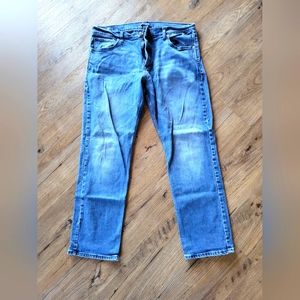Calvin Klein Men's Blue Denim Pants 36x28 Hem Altered
